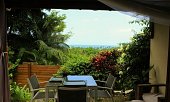 vue de la terrasse gite Ali-Naïs Deshaies Guadeloupe